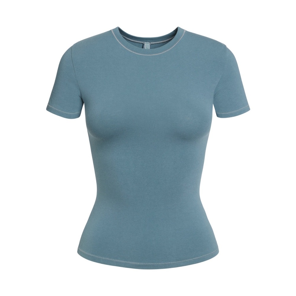 SKIMS Cotton Jersey T-Shirt Kyanite